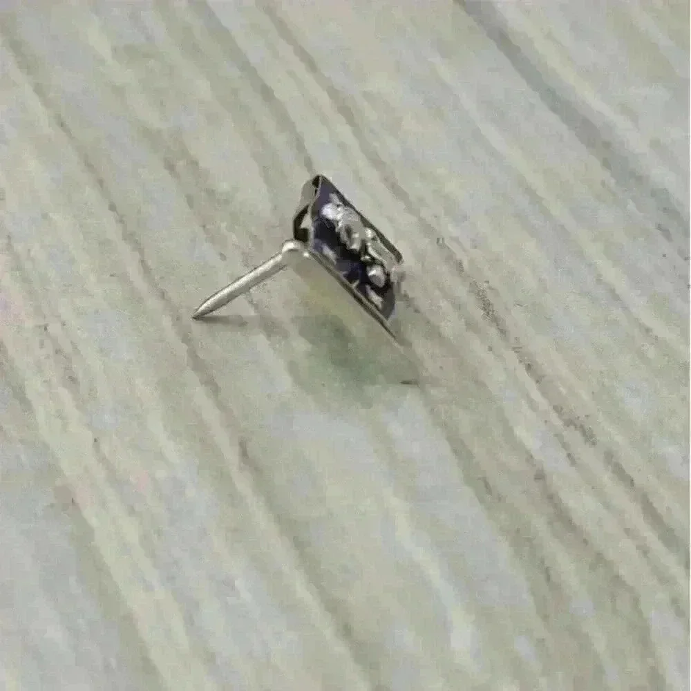 Tiffany & Co Vintage 14kt White Gold Navy Flag Lapel Pin - Picture 5 of 10